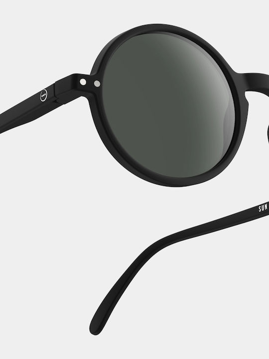 Izipizi #G Unisex Sonnenbrille mit Schwarz Kunststoff Gestell und Schwarz Linse
