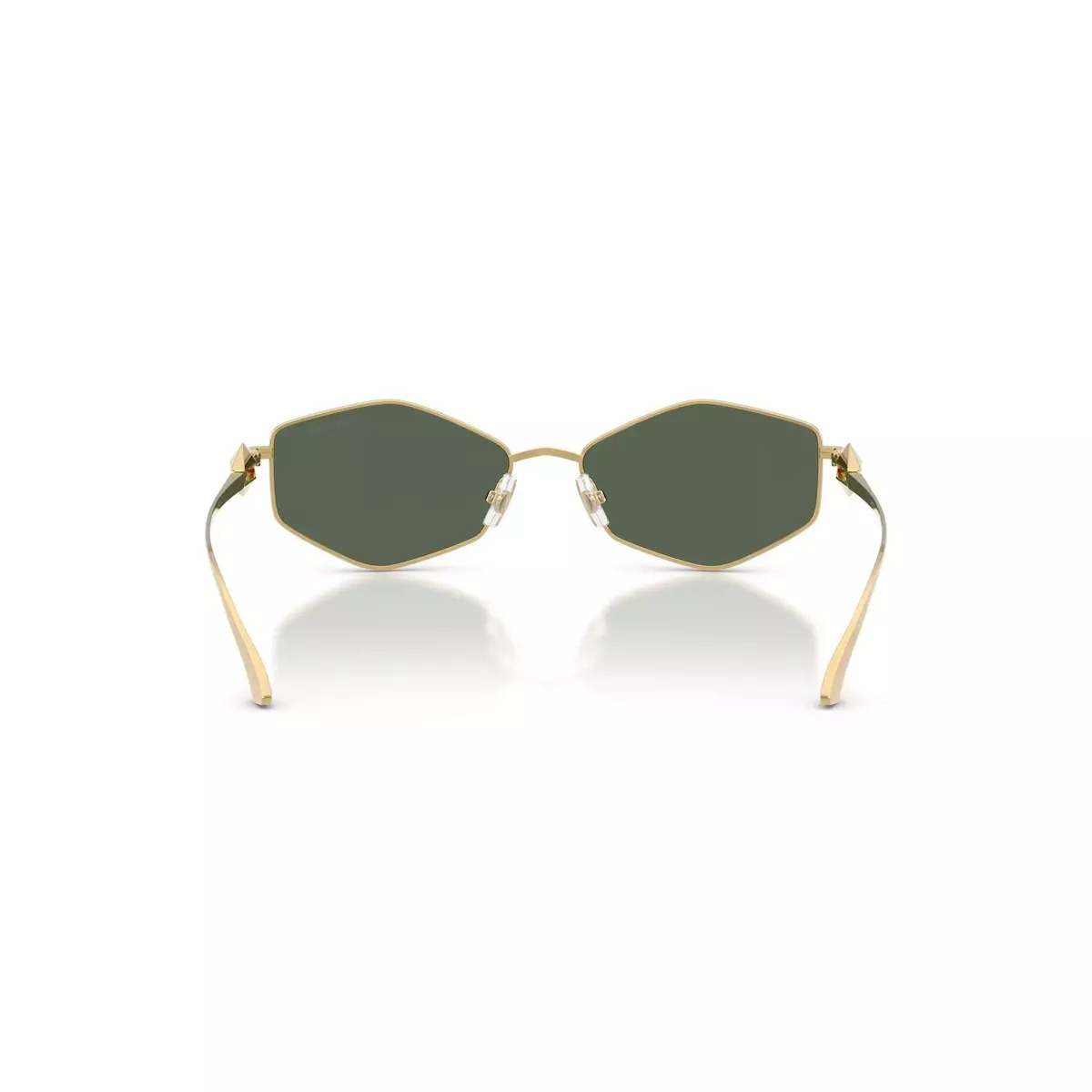 Jimmy Choo Unisex Sunglasses with Gold Metal Frame and Green 