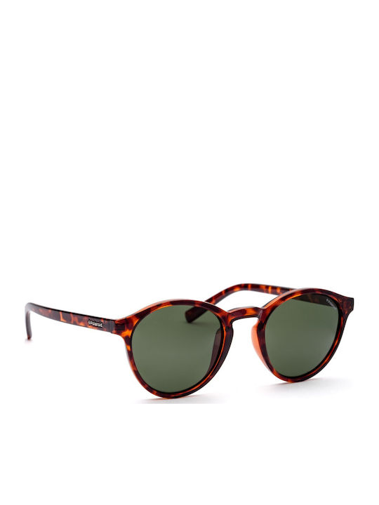 Polaroid Herren Sonnenbrille mit Braun Schildkröte Kunststoff Gestell und Grün Polarisiert Linse 353089