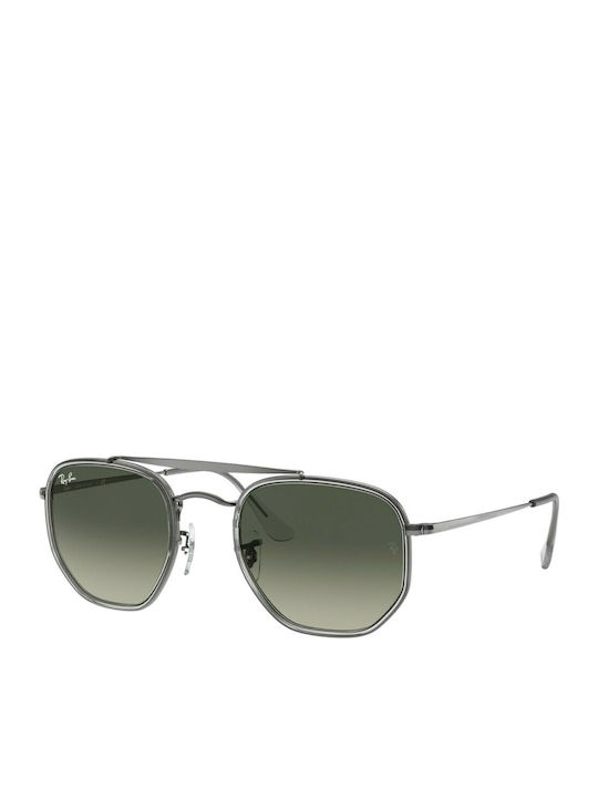 Ray Ban The Marshal II Unisex Sunglasses with Silver Metal Frame and Black Lens RB3648M 004/71