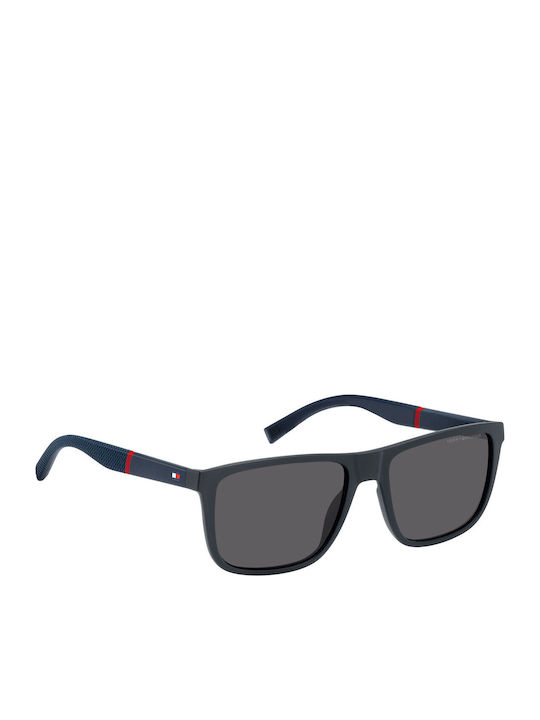 Tommy Hilfiger Men's Sunglasses with Navy Blue Horn-Rimmed Frame and Grey Lens TH2043/S FLL/IR