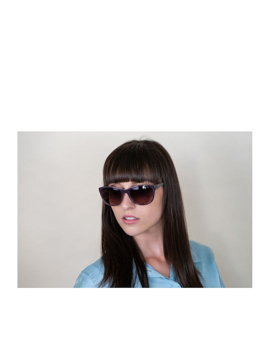 Polaroid Damen Sonnenbrille mit Burgundisch Kunststoff Gestell und Lila Linse P8339 C6T/JR