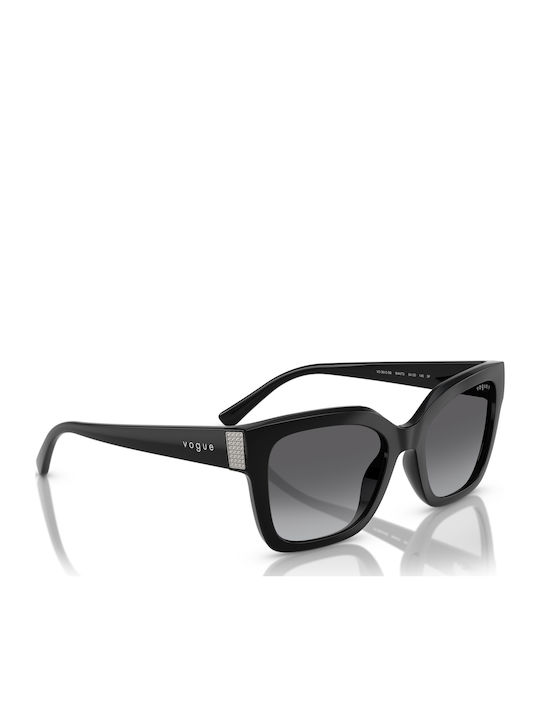 Vogue Women Sunglasses with Black Horn-Rimmed Frame and Grey Gradient Polarized Lens VO5613SB W44/T3