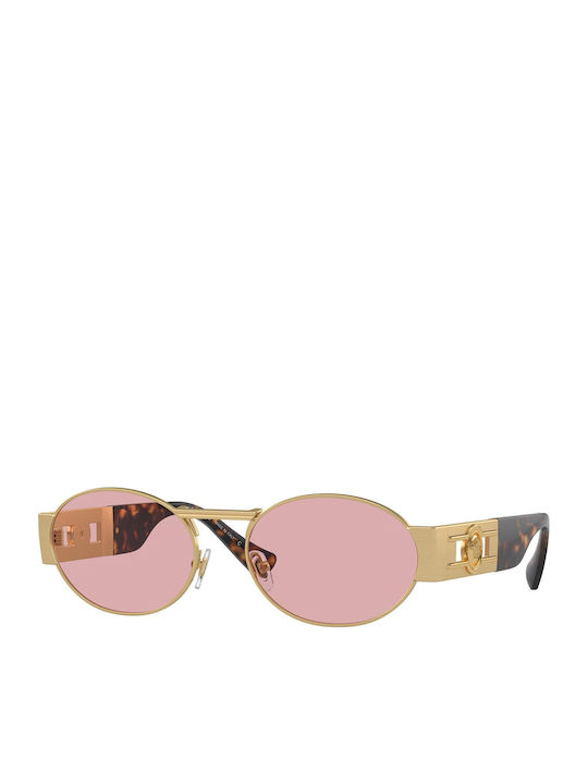 Versace Unisex Γυαλιά Ηλίου με Χρυσό Μεταλλικό Σκελετό και Ροζ Φακό VE2264 100284