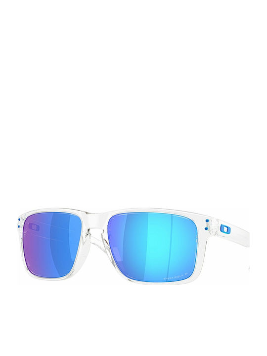 Oakley Holbrook XXL Men's Sunglasses with Transparent Plastic Frame and Light Blue Polarized Mirror Lens