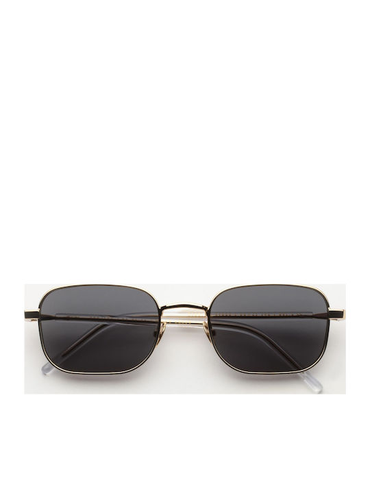 Gast Studio Men's Sunglasses with Gold Metal Frame and Black Lens STU03