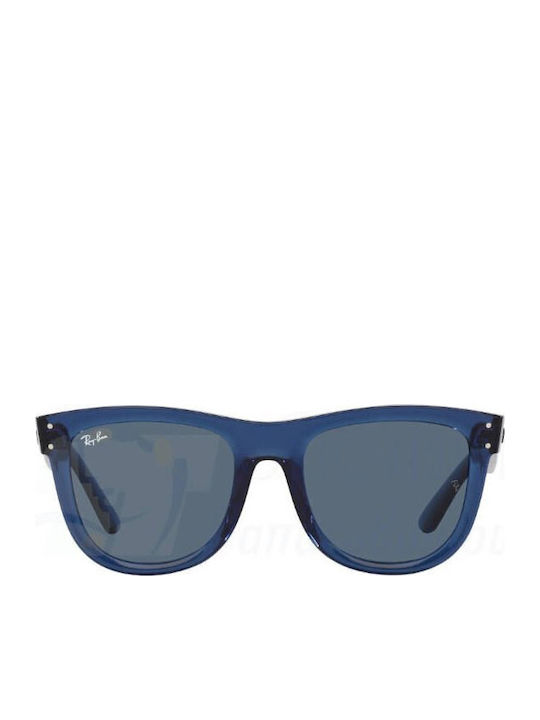 Ray Ban Wayfarer Reverse Unisex Sunglasses with Navy Blue Plastic Frame and Blue Lens RB0502S 6708/3A