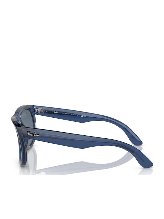 Ray Ban Wayfarer Reverse Unisex Sunglasses with Navy Blue Plastic Frame and Blue Lens RB0502S 6708/3A