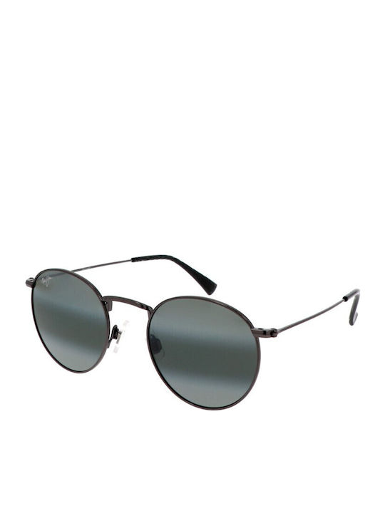 Maui Jim Unisex Sunglasses with Black Metal Frame and Black Lens 667-17A