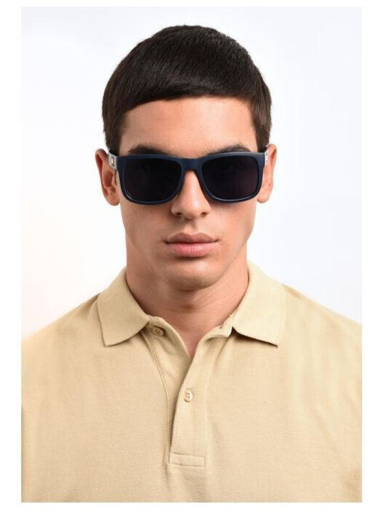 Tommy Hilfiger Ανδρικά Γυαλιά Ηλίου με Navy Μπλε Κοκκάλινο Σκελετό και Γκρι Φακό TH1556/N/S FLL/IR