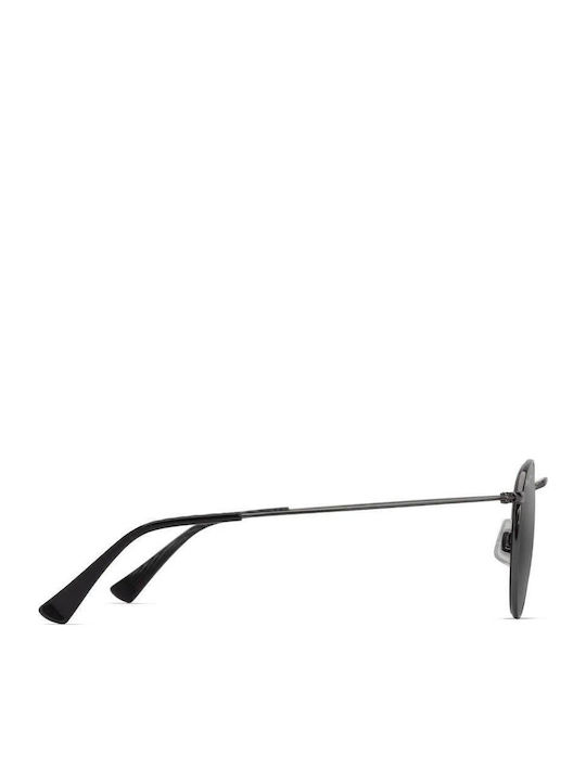 Maui Jim Unisex Sunglasses with Black Metal Frame and Black Lens 667-17A