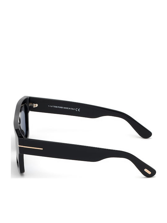Tom Ford Fausto Men's Sunglasses With Black Horn-Rimmed Frame And Grey Gradient Lens FT0711 01A