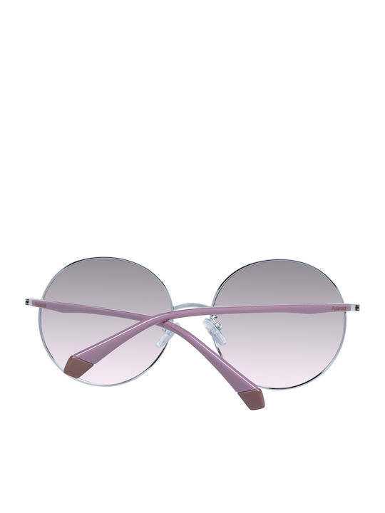 Polaroid Damenteil Sonnenbrillen mit Rosa Metallisch Rahmen und Gray Verlaufsfarbe Polarisiert Gläser PLD4105/G/S KTS/WJ