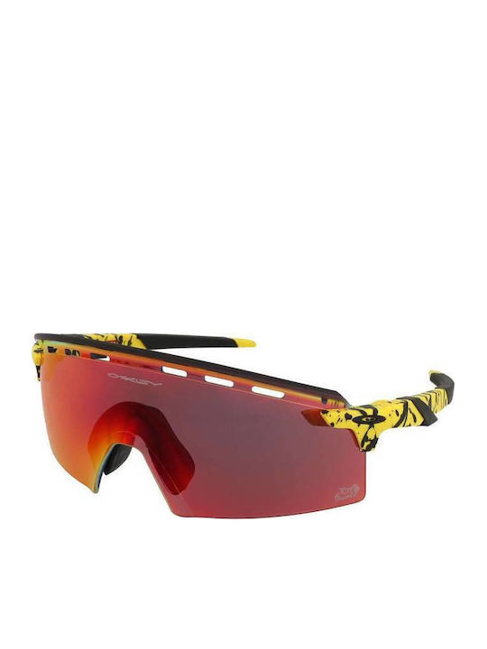 Oakley Encoder Strike Vented Men's Sunglasses with Yellow Plastic Frame and Purple Lens OO9235-07