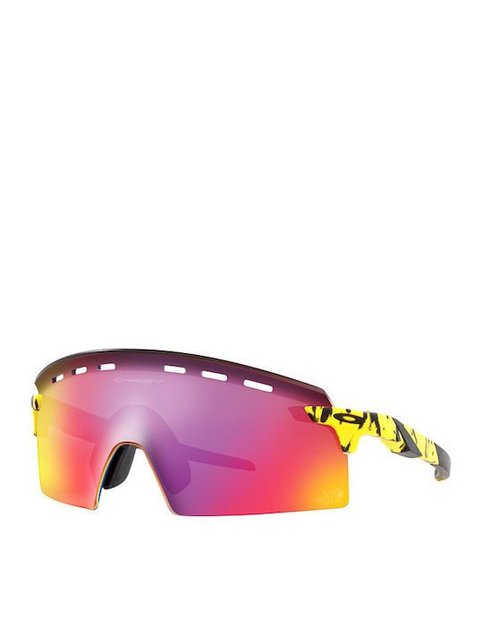 Oakley Encoder Strike Vented Men's Sunglasses with Yellow Plastic Frame and Purple Lens OO9235-07