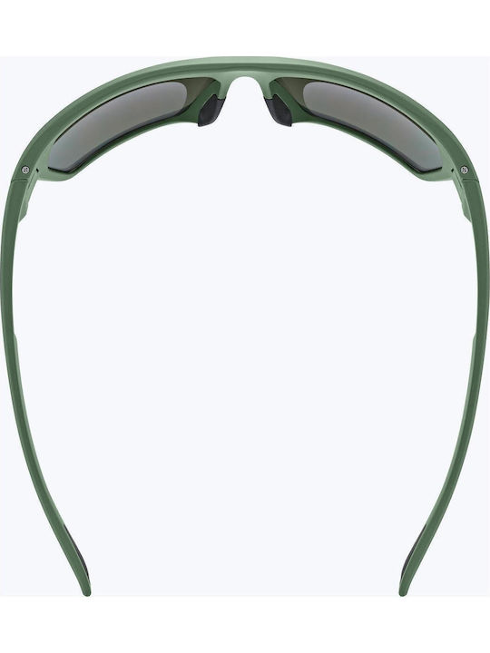 Uvex Sportstyle Unisex Γυαλιά Ηλίου με Πράσινο Κοκκάλινο Σκελετό και Πολύχρωμο Καθρέφτη Φακό S5330597716