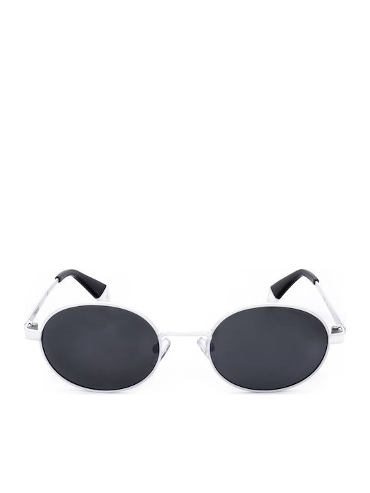Polaroid Unisex Γυαλιά Ηλίου με Λευκό Μεταλλικό Σκελετό και Μαύρο Φακό PLD6066/S VK6/EX