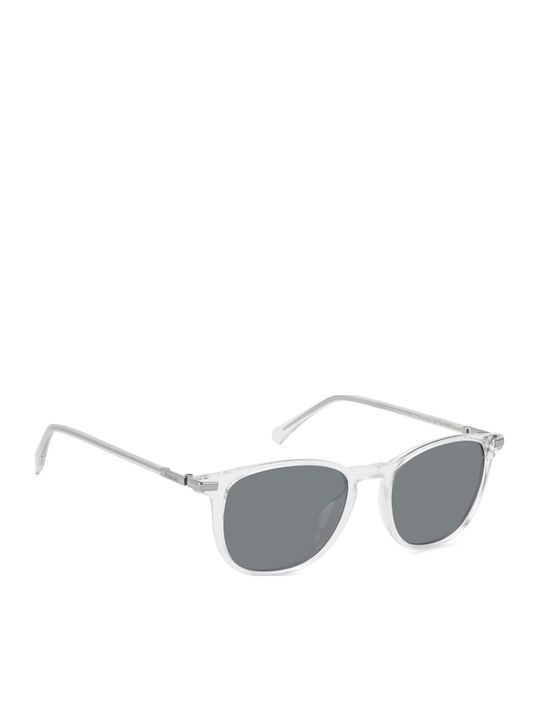Polaroid Herren Sonnenbrille mit Transparent Kunststoff Gestell und Gray Linse PLD4187/G 900/M9