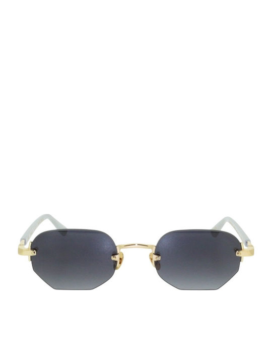 Gast Moonstone Unisex Sunglasses with Gold Metal Frame and Black Gradient Lens MOONSTONE-05-52