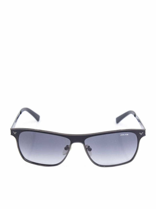 Police Men's Sunglasses with Black Metal Frame and Black Gradient Lens S8948 0K56