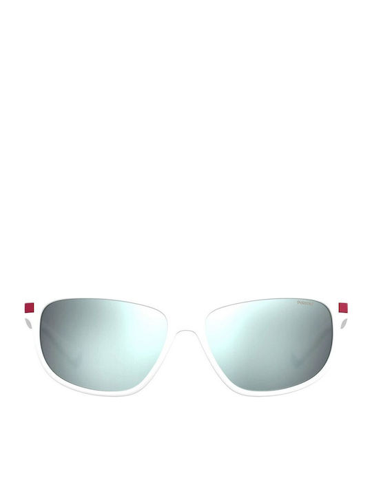 Polaroid Men's Sunglasses with White Plastic Frame and Gray Polarized Lens PLD2099/S 7DM/EX