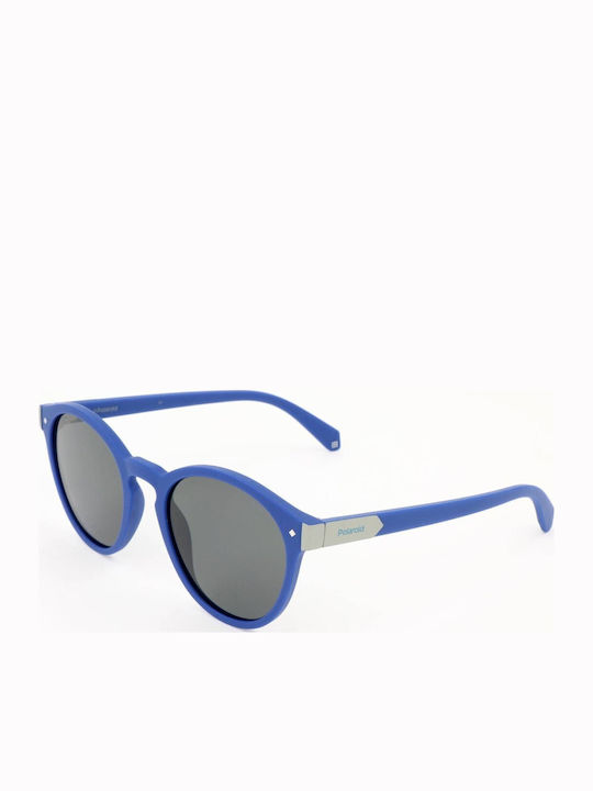 Polaroid Herren Sonnenbrillen mit Blau Horn umrandetem Rahmen und Gray Polarisiertem Glas PLD6034/S PJPM9