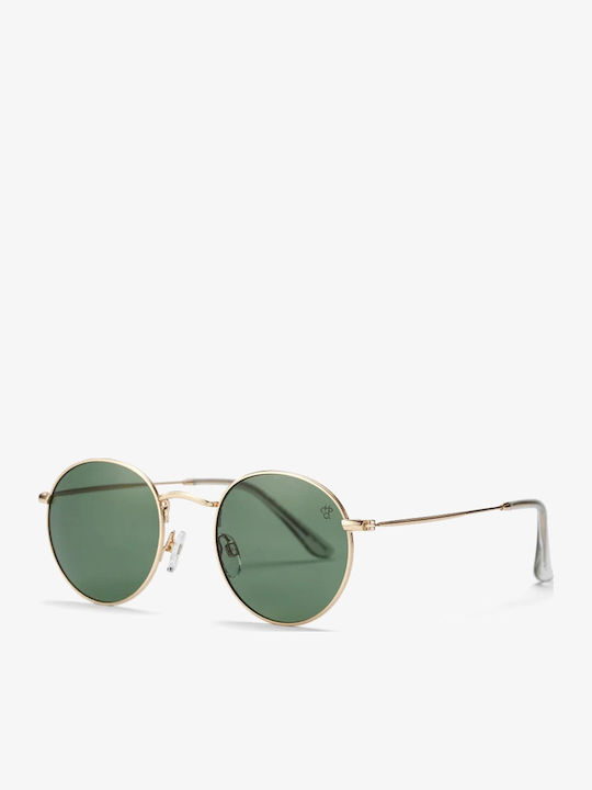 Chpo Liam Unisex Sunglasses with Green Metal Frame and Green Lens 16132AC