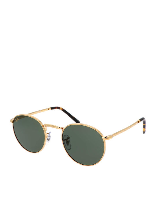Ray Ban Unisex Sonnenbrille mit Gold Metall Gestell und Grün Linse RB3637 9196/31