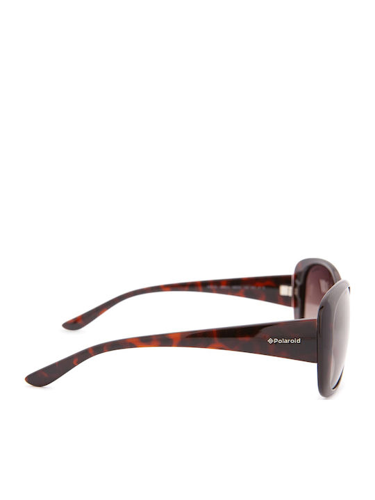 Polaroid Women's Sunglasses with Brown Plastic Frame and Brown Polarized Lens P8317 0BM/LA