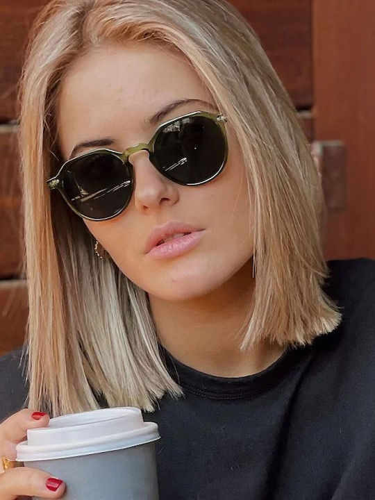 Meller Chauen Unisex Γυαλιά Ηλίου με Κοκκάλινο Σκελετό All Olive Polarized CP-CH-GREENOLI