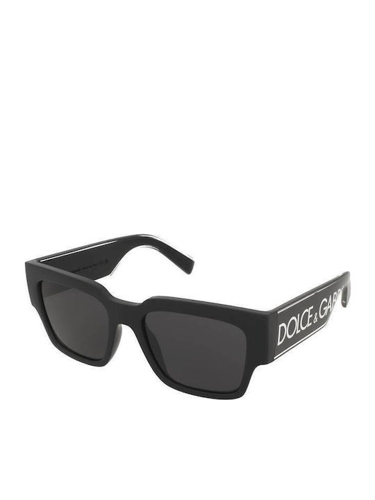 Dolce & Gabbana Мъжки Слънчеви Очила с Черна Пластмасова Рамка и Сиви Стъкла DG6184 501/87