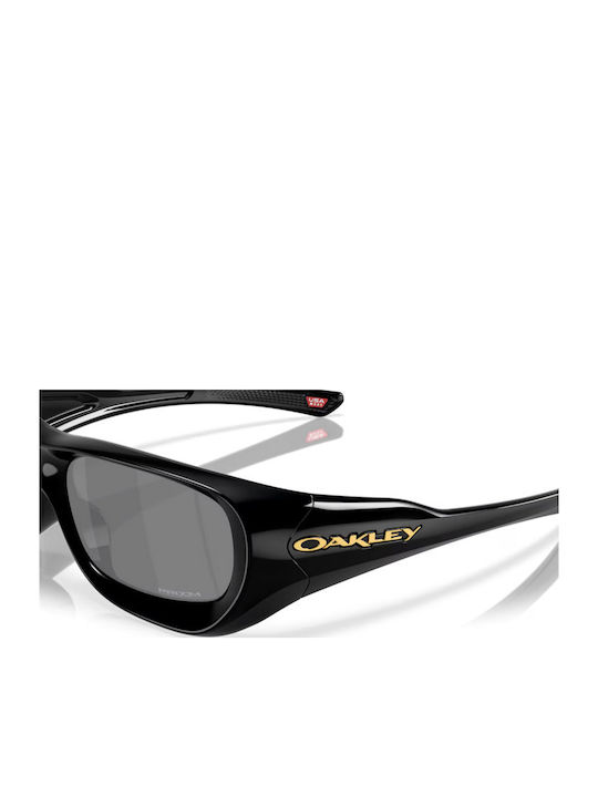 Men's Sunglasses with Black Glossy Horn-Rimmed Frame