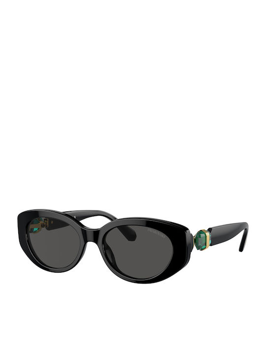 Swarovski Feminini Ochelari de soare cu Negru Cadru și Negru Lentilă SK6002 100187