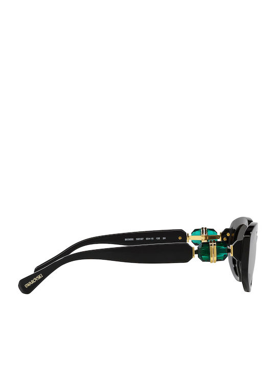 Swarovski Feminini Ochelari de soare cu Negru Cadru și Negru Lentilă SK6002 100187