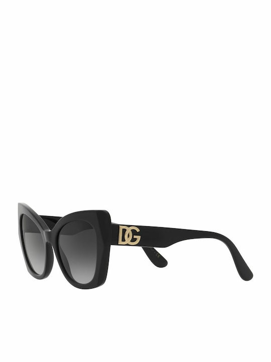 Dolce & Gabbana Дамски Слънчеви Очила с Черна Пластмасова Рамка и Черни Преливащи Стъкла DG4405 501/8G
