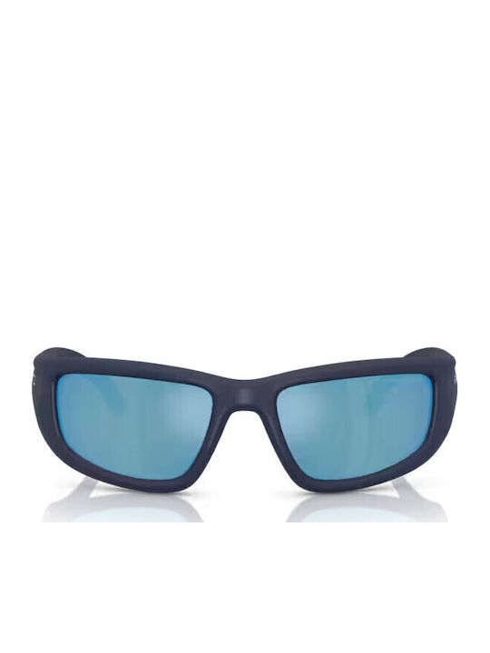 Arnette Zyme Unisex Sunglasses with Blue Plastic Frame and Blue Mirror Lens