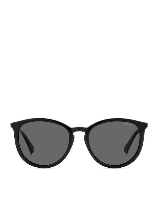 Polaroid Unisex Sunglasses with Black Frame and Gray Polarized Lens PLD4143/S/X 807/M9