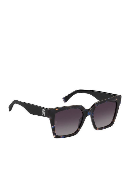 Tommy Hilfiger Damen Sonnenbrille mit Braun Schildkröte Kunststoff Gestell und Braun Linse TH2100/S JBW/3X