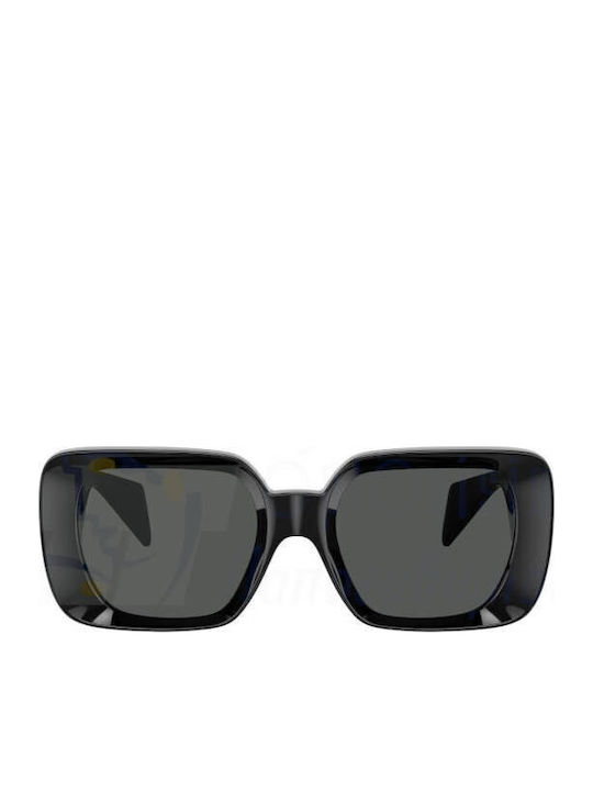 Damen Sonnenbrille mit Schwarz Kunststoff Gestell und Gray Linse