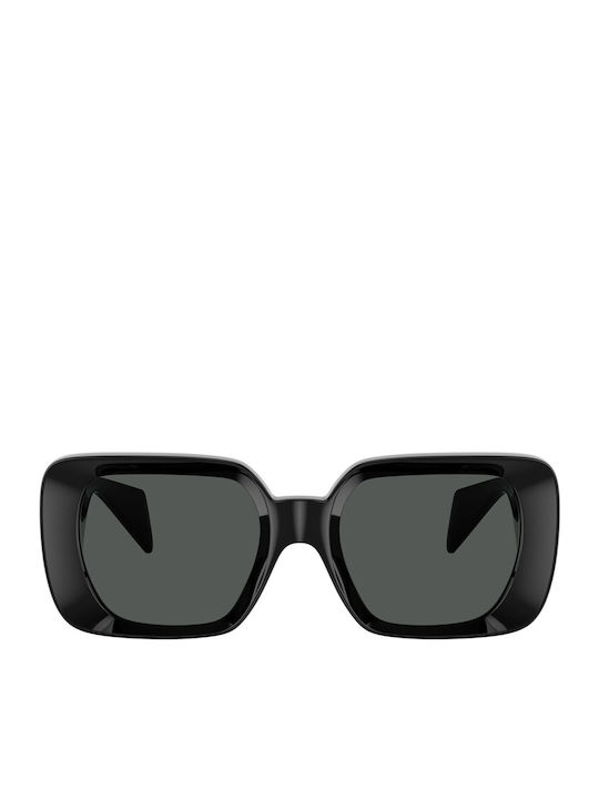 Damen Sonnenbrille mit Schwarz Kunststoff Gestell und Gray Linse