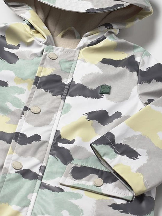 Waterproof Kids' Casual Jacket with Hood Green