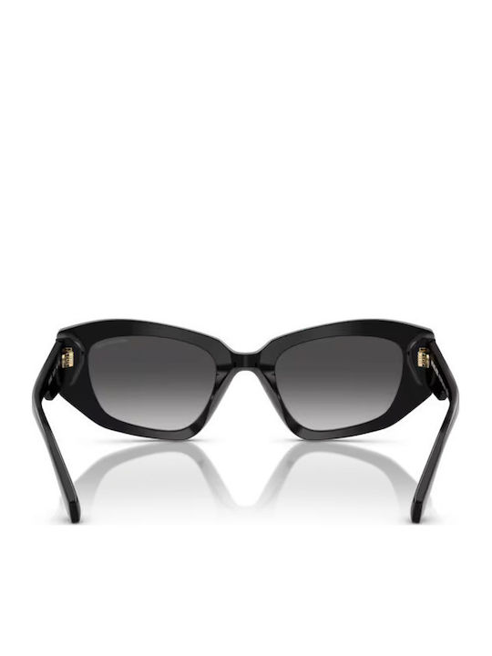 Michael Kors Le Praz Women's Sunglasses with Black Plastic Frame and Black Gradient Lens