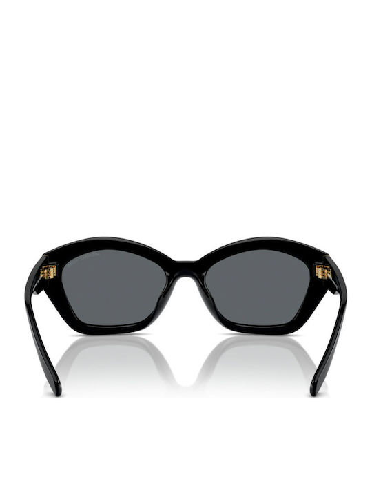 Michael Kors Le Praz Women's Sunglasses with Black Plastic Frame and Black Gradient Lens