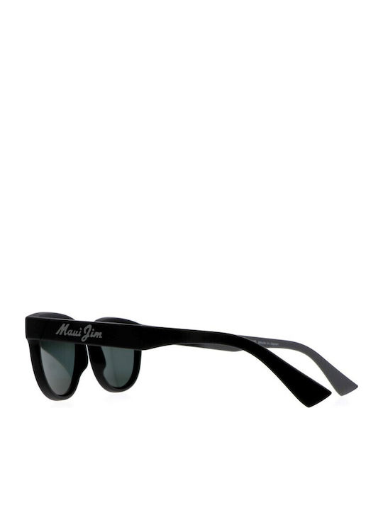 Maui Jim Ανδρικά Γυαλιά Ηλίου με Μαύρο Κοκκάλινο Σκελετό και Μαύρο Καθρέφτη Φακό 668-02