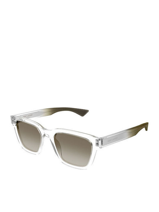 Ysl Unisex Sunglasses with Transparent Plastic Frame and Transparent Gradient Lens SL 790 005