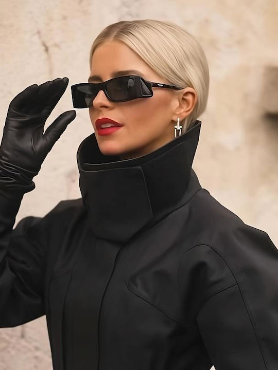 Prada Ανδρικά Γυαλιά Ηλίου με Μαύρο Κοκκάλινο Σκελετό και Γκρι Φακό PRB03S 1AB5S0