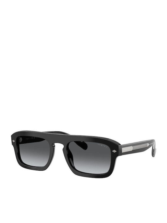 Vogue Men's Sunglasses with Black Plastic Frame and Gray Gradient Polarized Lens VO5620S W44/T3