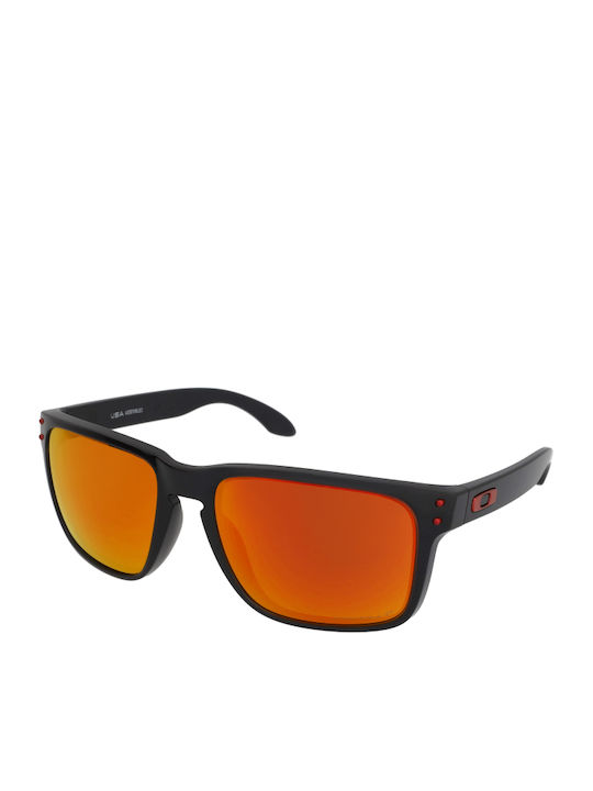 Oakley Holbrook XL Мъжки Слънчеви Очила с Черна Пластмасова Рамка и Червени Поляризирани Стъкла OO9417-08