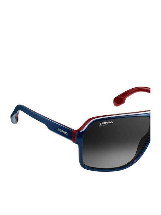 Carrera Men's Sunglasses with Blue Horn-Rimmed Frame and Grey Gradient Polarized Lens 1001/S 8RU/9O