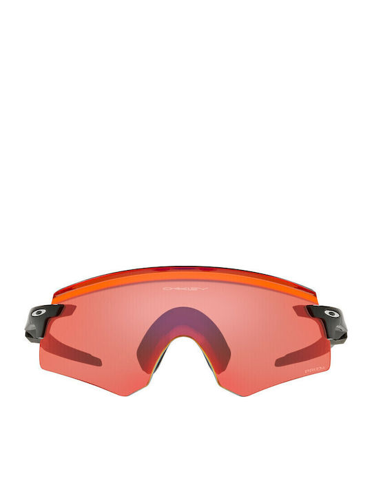 Oakley Encoder Unisex Sunglasses with Red Plastic Frame and Orange Mirror Lens OO9471-02